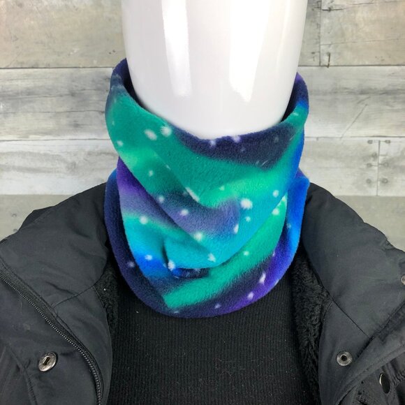 galaxy outer space stars planets neck gaiter neck warmer fleece Scarf Tube cowl - Picture 1 of 10